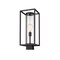 Z-Lite Dunbroch 1 Light Outdoor Post Mount Fixture, Black & Clear 584PHMS-BK - alternate 1